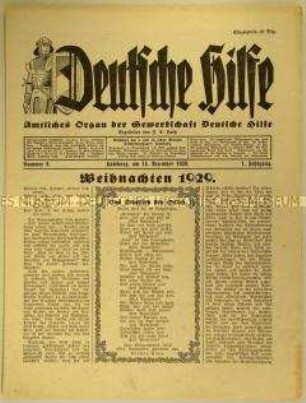 Wochenzeitung der konservativen "Gewerkschaft Deutsche Hilfe"