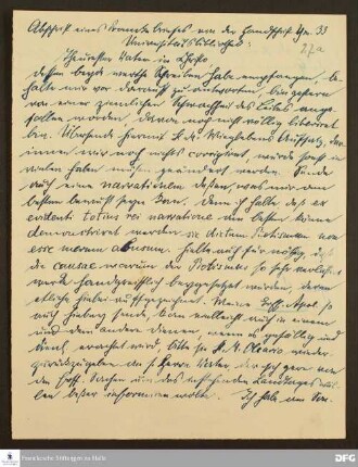 Brief von August Hermann Francke an Philipp Jakob Spener.