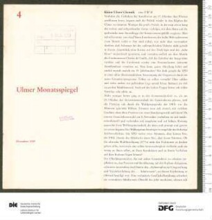 Programm 4. Monatsabschnitt 1959/1960