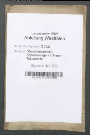 Wünnenberg, Ludwig und Eleonore geb. Gethmann, Eheleute, Blankenstein, Justizrat