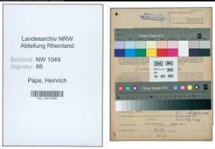 Entnazifizierung Heinrich Pape , geb. 03.04.1907 (Betriebsleiter)