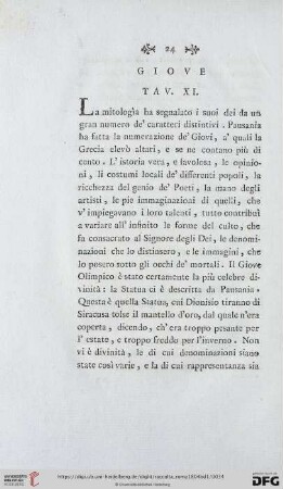 Giove Tav. XI