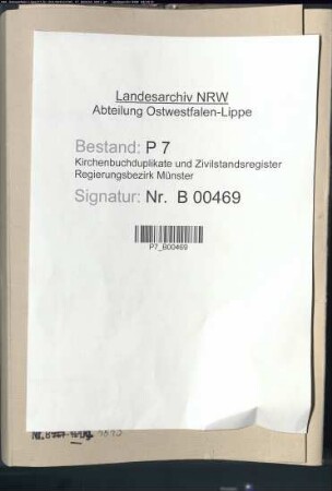 Belegakte zum Heiratsregister 1813 der Mairie Rhede