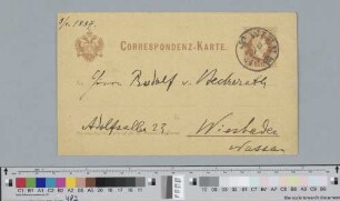Postkarte an Rudolf von Beckerath