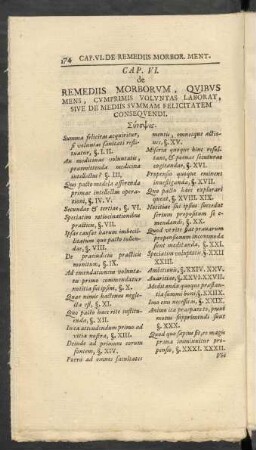Cap. VI. de Remediis Morborum, Quibus Mens, Cumprimis Voluntas Laborat, Sive De Mediis Summam Felicitatem Consequendi.