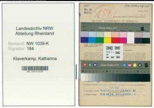 Entnazifizierung Katharina Klaverkamp , geb. 22.10.1907 (Schreiberin)