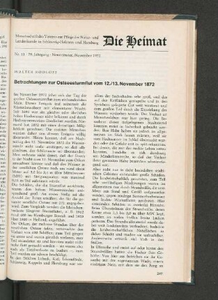 Nr. 11. 79. Jahrgang. Neumünster, 1972.