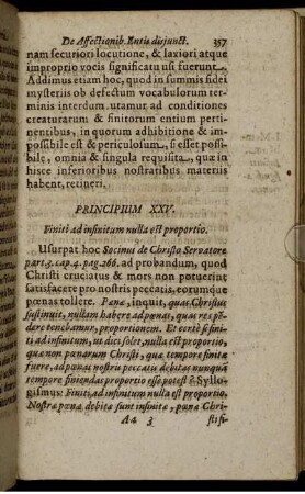 Principium XXV. Finiti ad infinitum nulla est proportio.