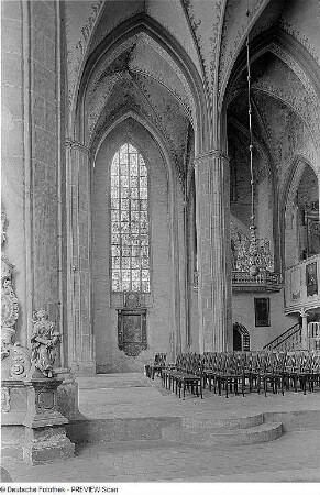 Brandenburg. Pfarrkirche St. Katharinen (1401/1434), Inneres, Blick vom Mittelschiff nach Südwesten ins südliche Seitenschiff