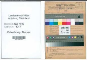 Entnazifizierung Theodor Zehnpfennig , geb. 22.08.1905 (Schlosser)