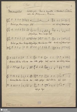 Gnädiger barmherziger Gott - E.Mus.15350-ZZ-600 : Coro