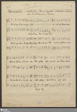 Gnädiger barmherziger Gott - E.Mus.15350-ZZ-600 : Coro