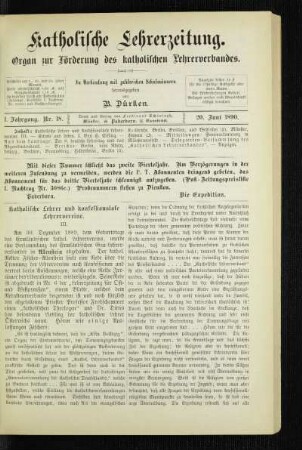 Katholische Lehrer und konfessionslose Lehrervereine : III.