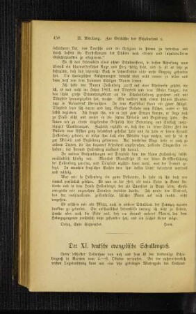 ¬Der¬ XI. deutsche evangelische Schulkongreß