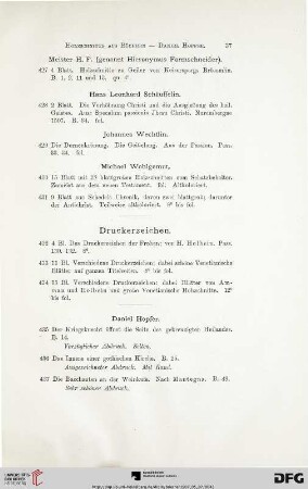 Druckerzeichen (Nr. 432-519)