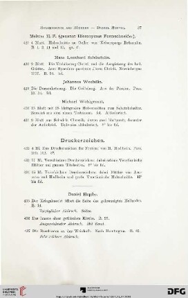 Druckerzeichen (Nr. 432-519)