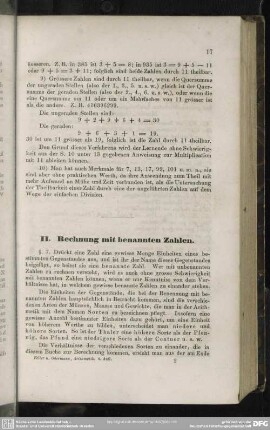II. Rechnung mit benannten Zahlen