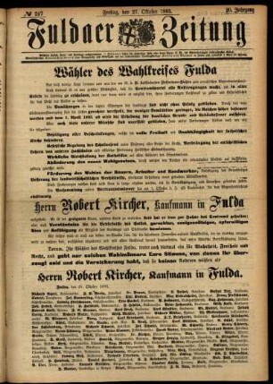 Ausgabe vom Freitag, den 27. Oktober 1893.