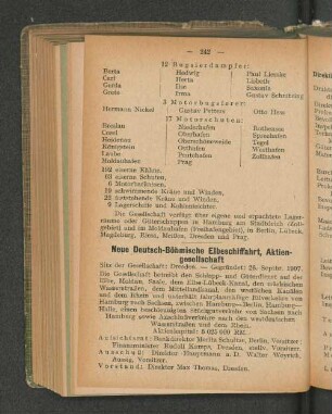 Neue Deutsch-Böhmische Elbeschiffahrt, Aktiengesellschaft