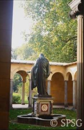 Potsdam, Park Sanssouci, Marlygarten, Friedenskirche, Segnender Christus.
