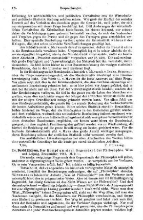 174-175, David Einhorn. Der Kampf um einen Gegenstand der Philosophie. 1916
