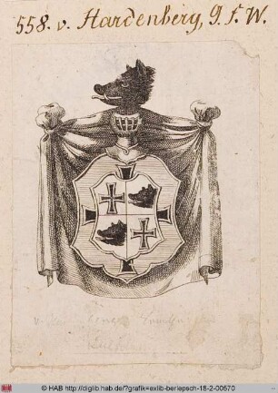 Wappen des Gottlob Friedrich Wilhelm von Hardenberg