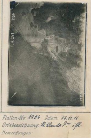 Foto des Geländes um und östlich der Saint-Claude-Ferme östlich Mareuil-La-Motte (Luftbild)