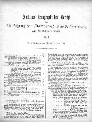 No. 8, 23. Februar 1888