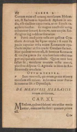 De Mensuris Hebraicis rerum aridarum. Cap. XI.