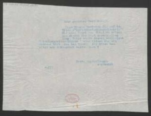 Brief an Bernhard Sekles : 04.03.1912