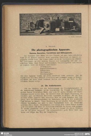 II. Abschnitt - Die photographischen Apparate