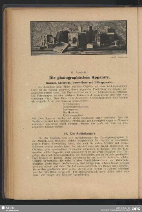 II. Abschnitt - Die photographischen Apparate