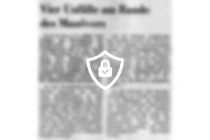 Vier Unfälle am Rande des Manövers