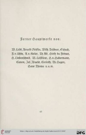Ferner Hauptwerke von: [...]
