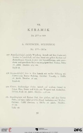 Keramik (Nr. 277-389)