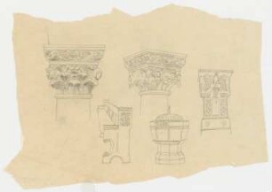 Reiseskizzen: Details aus einer Kirche