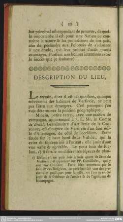 Déscription Du Lieu