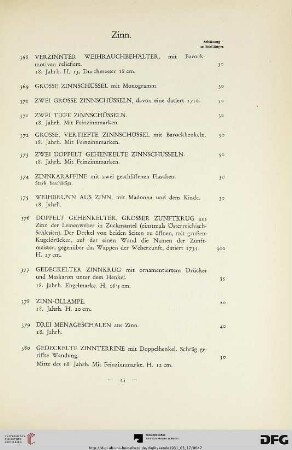 Zinn (Nr. 368-382)