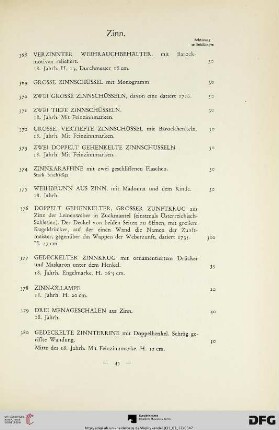 Zinn (Nr. 368-382)