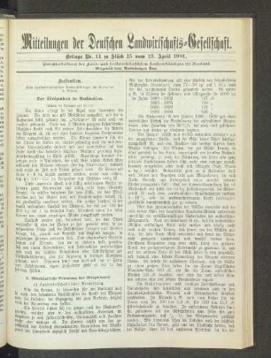 Beilage Nr. 14 zu Stück 15 vom 13. April 1901.