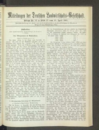 Beilage Nr. 14 zu Stück 15 vom 13. April 1901.
