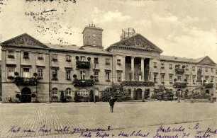 Postkartenalbum mit Motiven von Karlsruhe. "Karlsruhe. Rathaus"