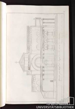 Spaccato per lungo del Tempio di S. Nicola de' Tolentini