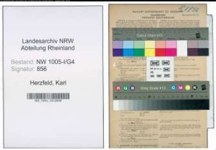 Entnazifizierung Karl Herzfeld , geb. 19.10.1896 (Bergmann)
