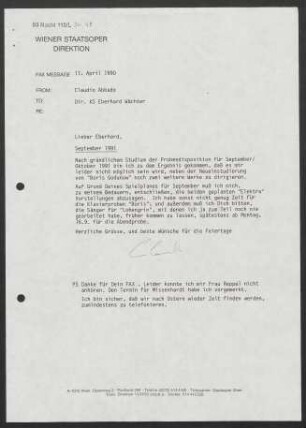 Brief an Eberhard Wächter, 11.04.1990