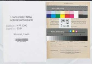 Entnazifizierung Hans Kimmel, geb. 26.07.1905 (Finanzoberinspektor)