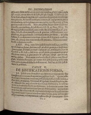 Caput V. De Justificationis Forma.