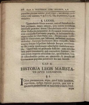 Cap. II. Historia Legis Maiestatis Apud Germanos