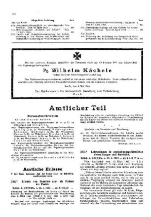 Personalnachrichten : [Amtlicher Tei]