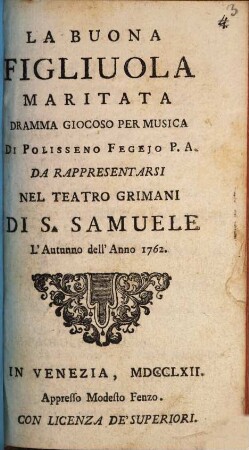 La buona figliuola maritata : Dramma gioc.